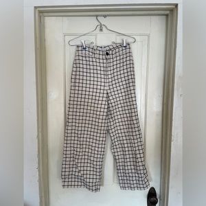 Madewell Wide Leg Pants Size 24 Black and White